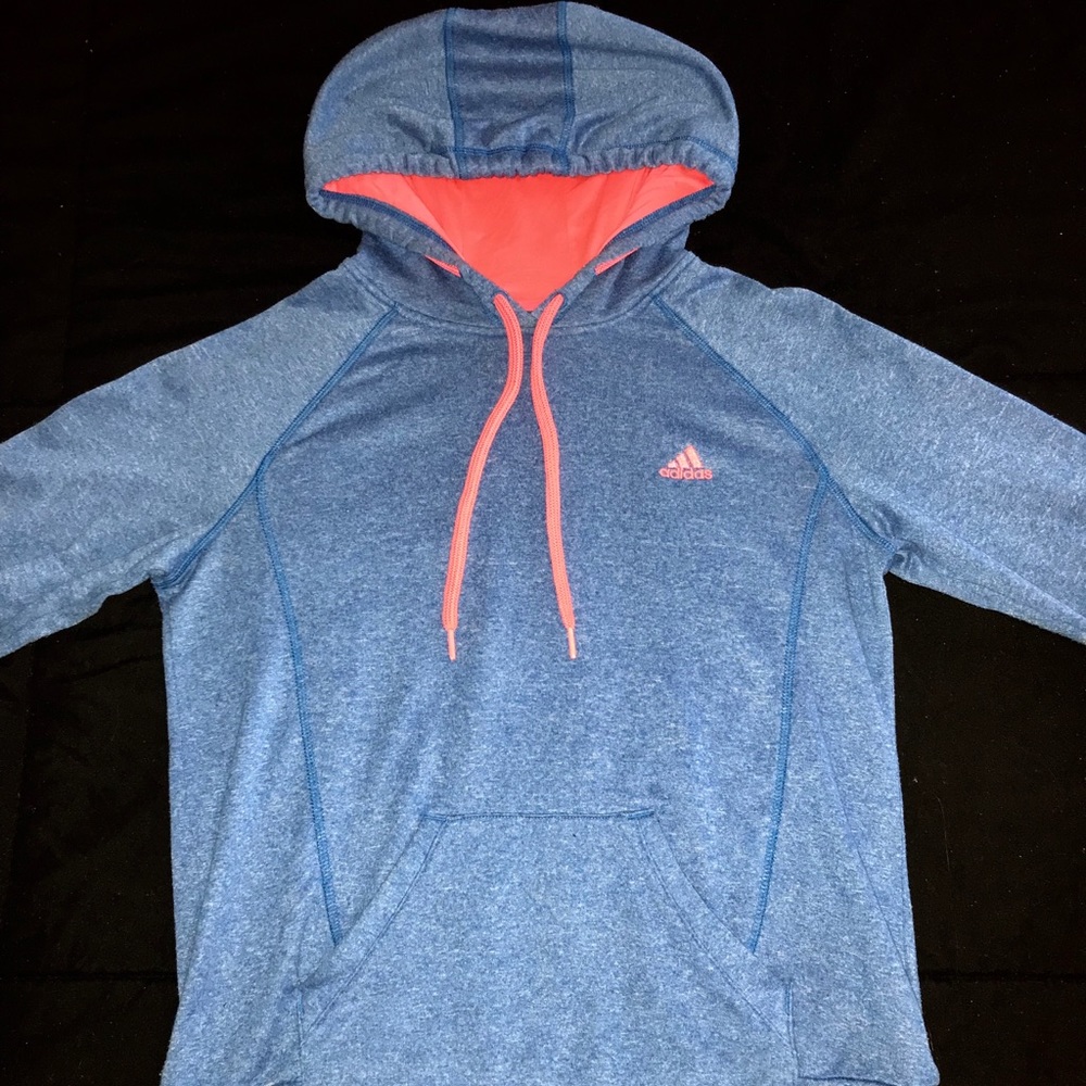 Blue Adidas pullover hoodie